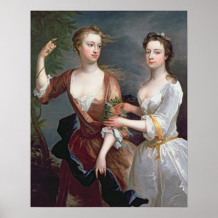 Martha och Teresa Blount, 1716 Poster
