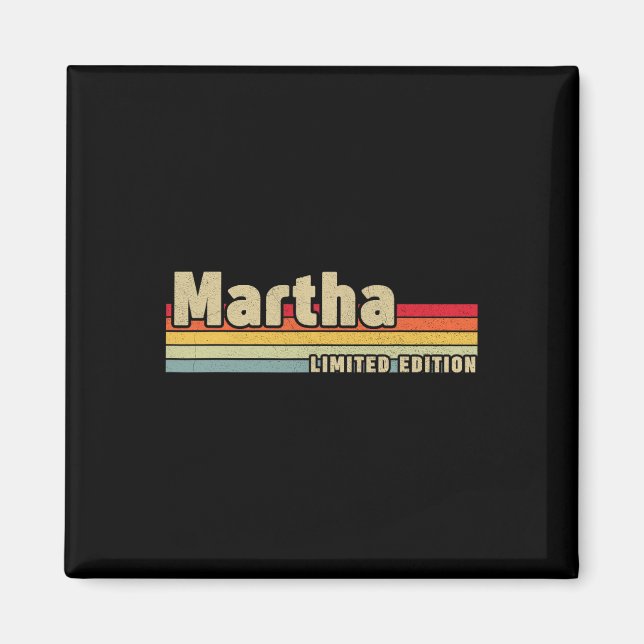 Martha Present Namn Personlig Födelsedag Kul Jul Magnet (Framsidan)
