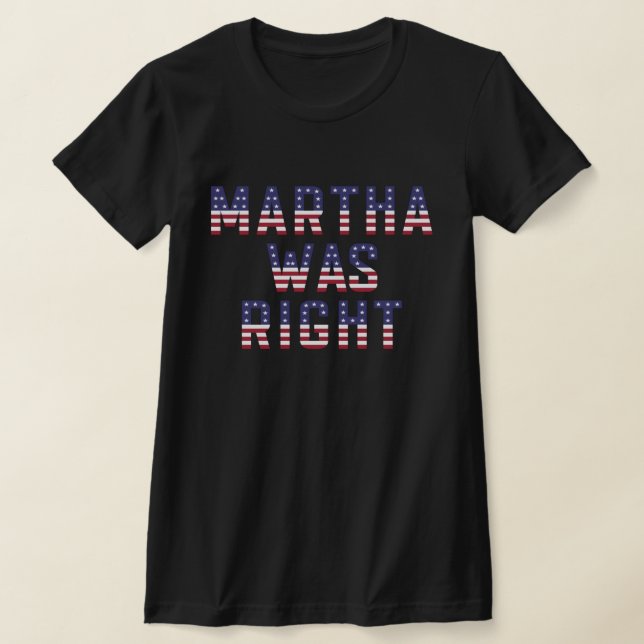Martha var Höger American Flagga T-Shirt (Laydown)