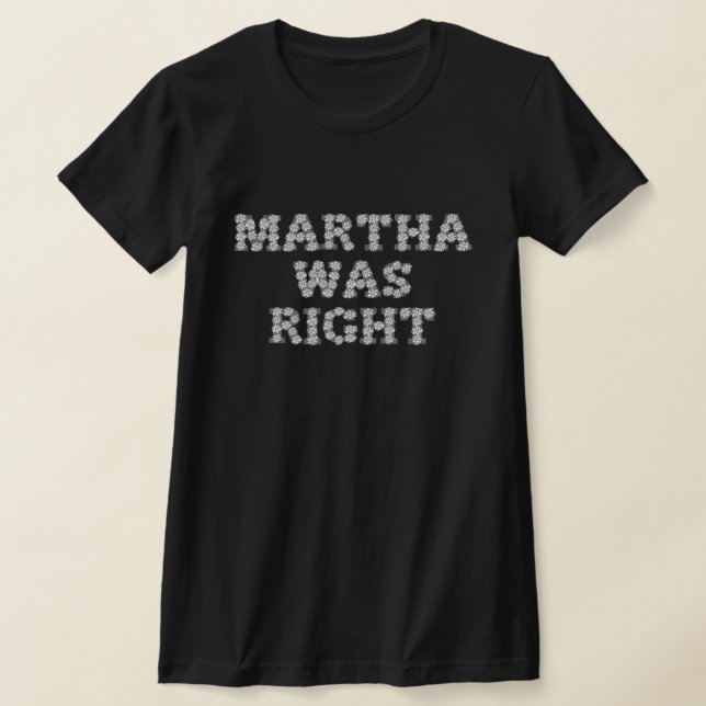 Martha var Höger Vit ros T Shirt (Laydown)