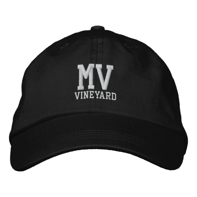 Martha Vineyard Cap (justerbar) Broderad Keps (Framsida)