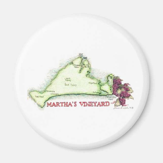 Martha Vineyard Island Magnet (Framsidan)