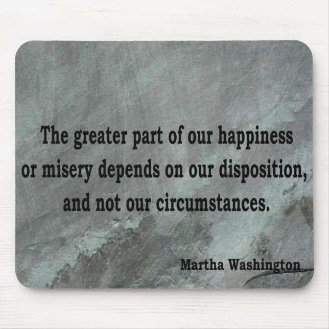 Martha Washington citationstecken Musmatta (Framsidan)