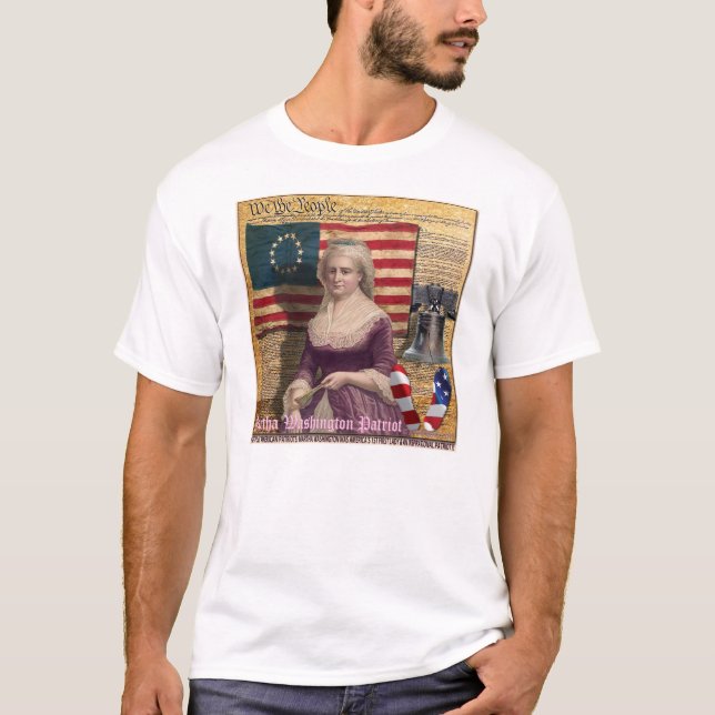 Martha Washington den 1st damen för första Tee Shirt (Framsida)
