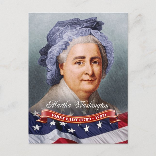 Martha Washington, första Dam i USA Vykort (Framsida)