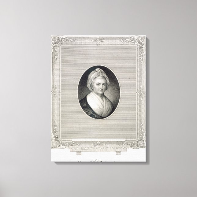 Martha Washington, graverad av James Barton Longac Canvastryck (Framsida)