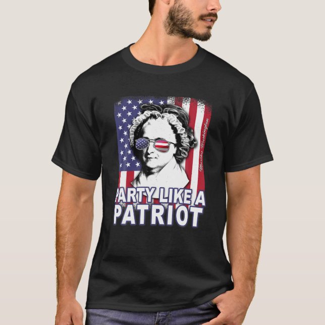 Martha Washington Party som en patriot Feminist 4t T Shirt (Framsida)