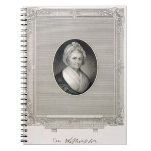 Martha Washington som inristas av James Barton Anteckningsbok Med Spiral