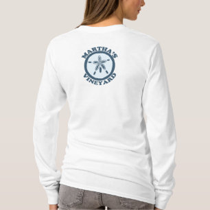 Marthas design för dollar för vingård"Sand" T-shirt