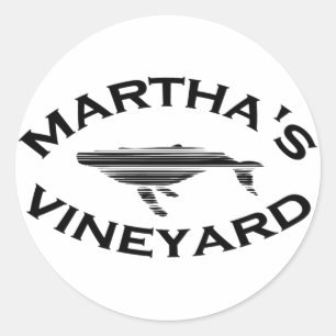 Marthas design för vingård"val" runt klistermärke