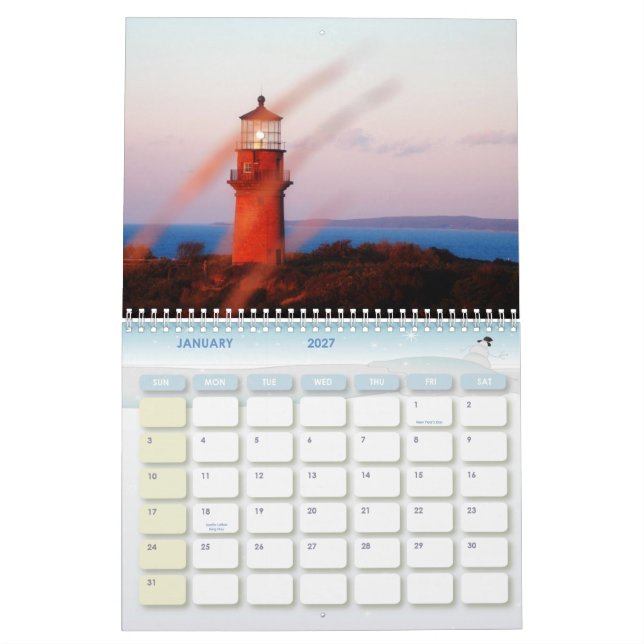 Marthas kalender för färg för vingårdö (Jan 2027)