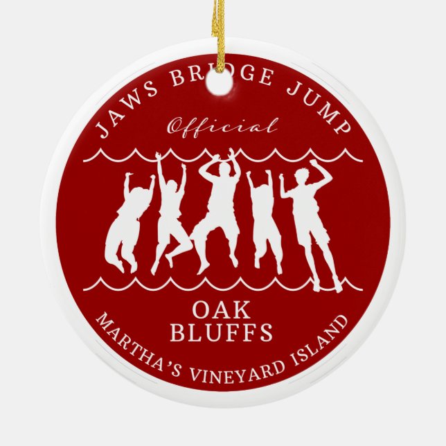 Martha's Vineyard Bridge Jump Ornament (Baksidan)