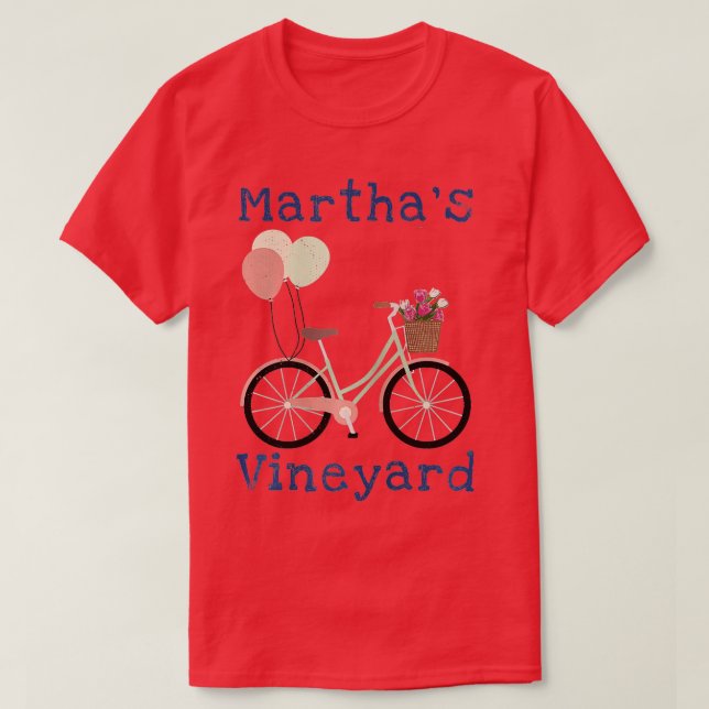 Marthas Vineyard Cape Cod Summer Vacation Bicycle T Shirt (Design framsida)