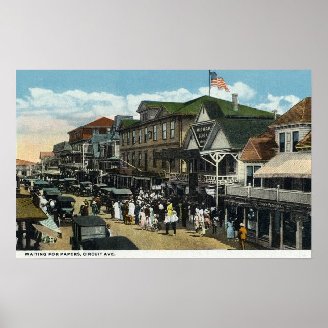 Martha's Vineyard, Circuit Avenue Scene Poster (Framsidan)