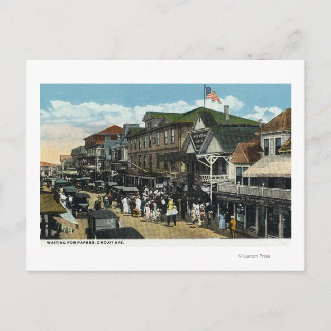 Martha's Vineyard, Circuit Avenue Scene Vykort (Framsida)