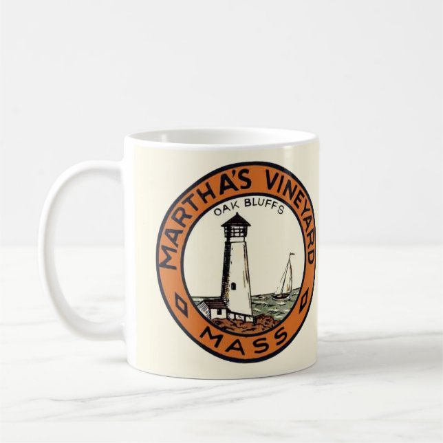 Martha's Vineyard-cirkeldekal Kaffemugg (Vänster)
