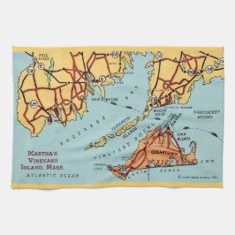 Martha's Vineyard Coast Map  Kökshandduk