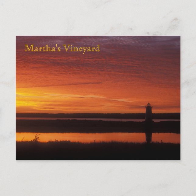 Martha's Vineyard Edgartown Lighthouse Dawn Vykort (Framsida)