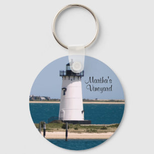 Martha's Vineyard Edgartown Lighthouse Keychain Nyckelring