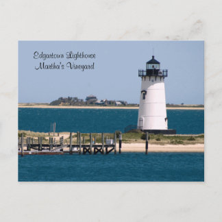 Martha's Vineyard, Edgartown Lighthouse Post Card Vykort