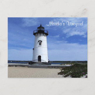 Martha's Vineyard Edgartown Lighthouse Post Card Vykort