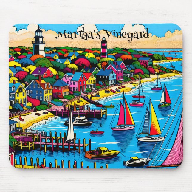Martha's Vineyard | Färgkonst av Abstrakt Musmatta (Framsidan)