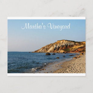 Martha's Vineyard Gay Head Cape Cod Mass Post Card Vykort