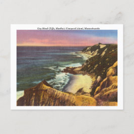 Martha's Vineyard Gay Head Cliffs Vintage Vykort