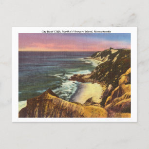 Martha's Vineyard Gay Head Cliffs Vintage Vykort