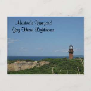 Martha's Vineyard Gay Head Light House Postcard Vykort