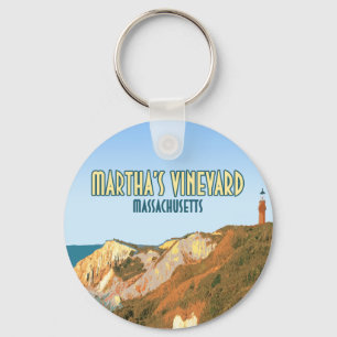 Marthas Vineyard Gay Head Lighthouse Massachusetts Nyckelring