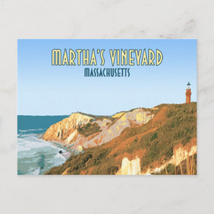 Marthas Vineyard Gay Head Lighthouse Massachusetts Vykort