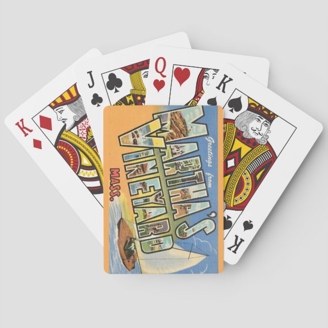 Martha's Vineyard Hälsningskort Lek Kort Casinokort (Baksidan)