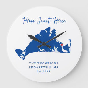 Martha's Vineyard Houseworp Gift Edgartown Stor Klocka
