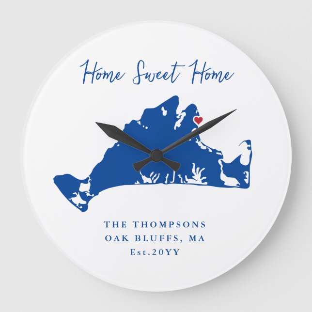 Martha's Vineyard Houseworp Gift Oak Bluffs Stor Klocka (Framsida)