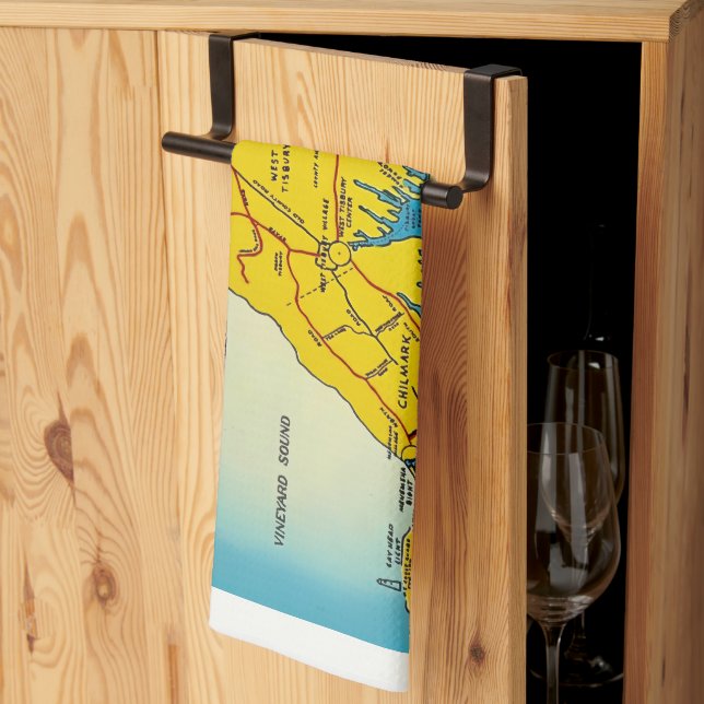 Martha's Vineyard Karta  Kökshandduk (Thirds Fold)