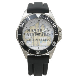 Martha's Vineyard Latitude Longitud Boater Armbandsur
