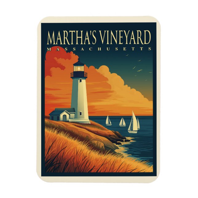 Martha's Vineyard Lighthouse Magnet (Vertikal)