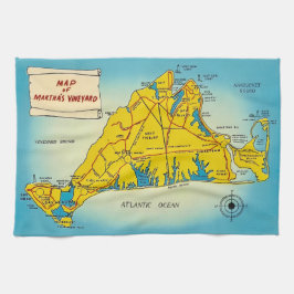Martha's Vineyard Map  Kökshandduk