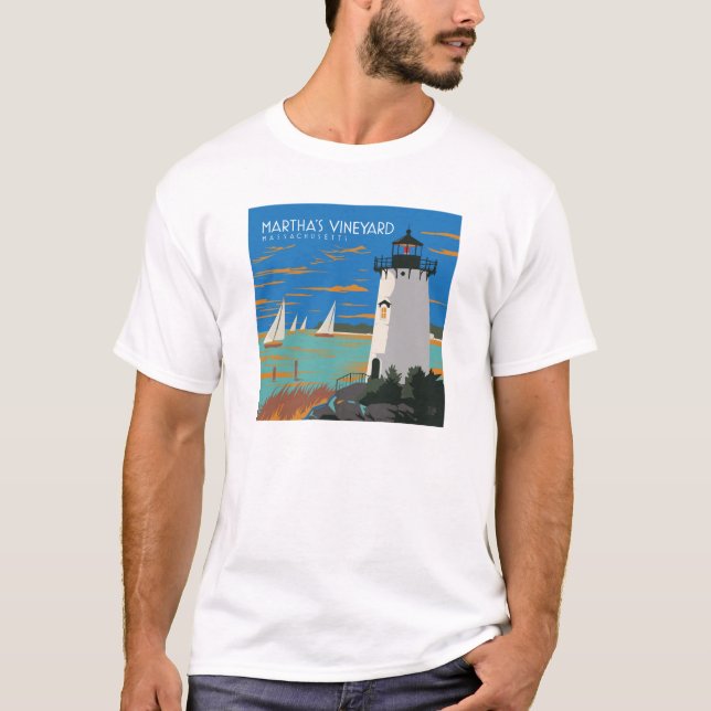 Martha's Vineyard, Massachusetts | fyr T Shirt (Framsida)
