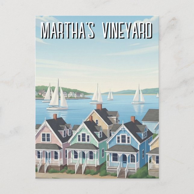 Martha's Vineyard Massachusetts Resa Vykort (Framsida)