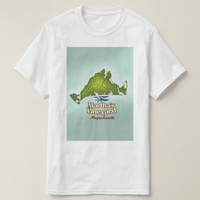Martha's vineyard Massachusetts resemaffisch T Shirt (Design framsida)