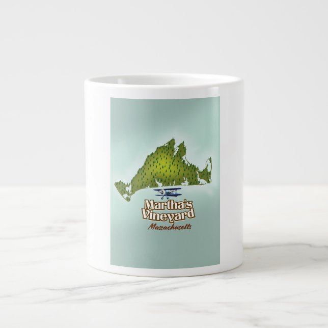 Martha's vineyard Massachusetts resemappaffisch Jumbo Mugg (Framsidan)
