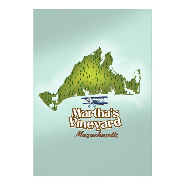Martha's vineyard Massachusetts reseskylt Fototryck (Framsidan)