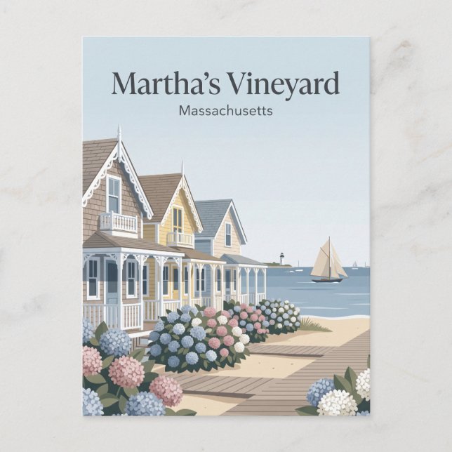 Martha's Vineyard, Massachusetts Vykort (Framsida)