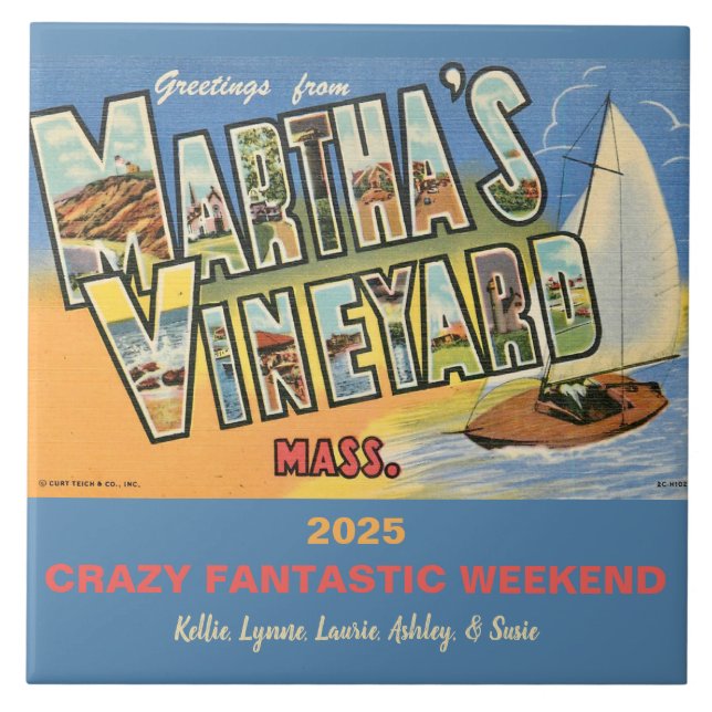Martha's Vineyard-minne Kakelplatta (Framsidan)