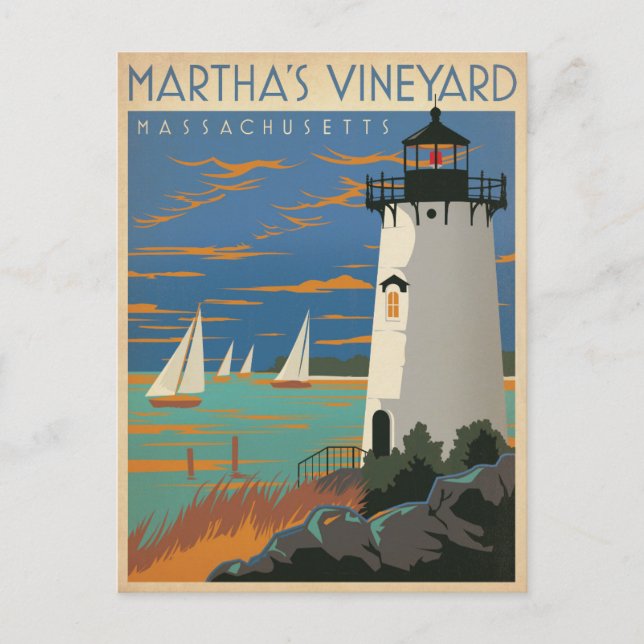 Martha's Vineyard, MORSA - fyr Vykort (Framsida)