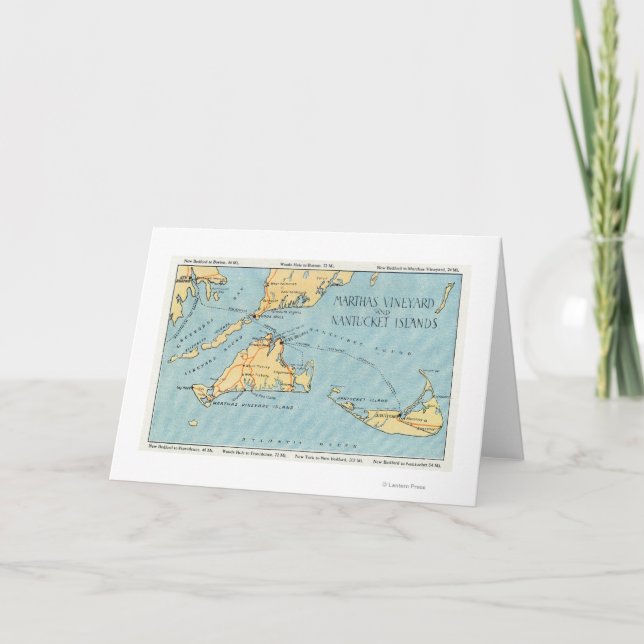 Martha's Vineyard & Nantucket Islands Kort (Framsida)