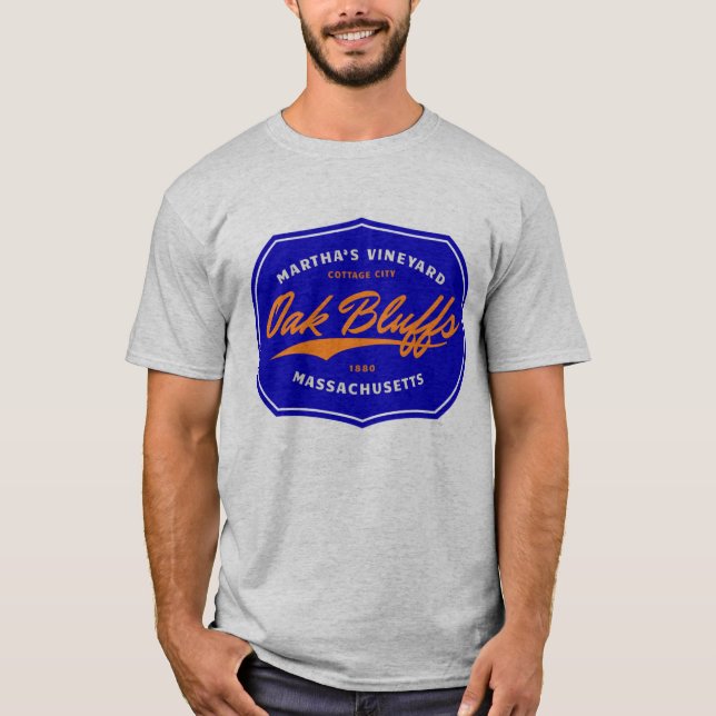Martha's Vineyard - Oak Bluffs Tee in Blue/Orange (Framsida)