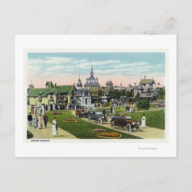 Martha's Vineyard, Ocean Avenue-vyn Vykort (Framsida)